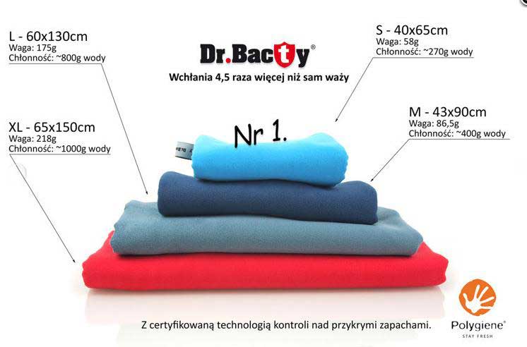 Ręczniki szybkoschnące Dr. Bacty